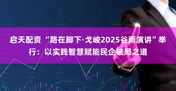 启天配资 “路在脚下·戈峻2025谷雨演讲”举行：以实践智慧赋能民企破局之道