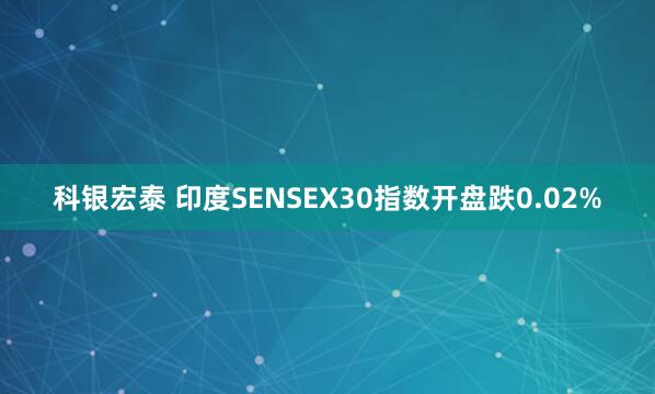 科银宏泰 印度SENSEX30指数开盘跌0.02%